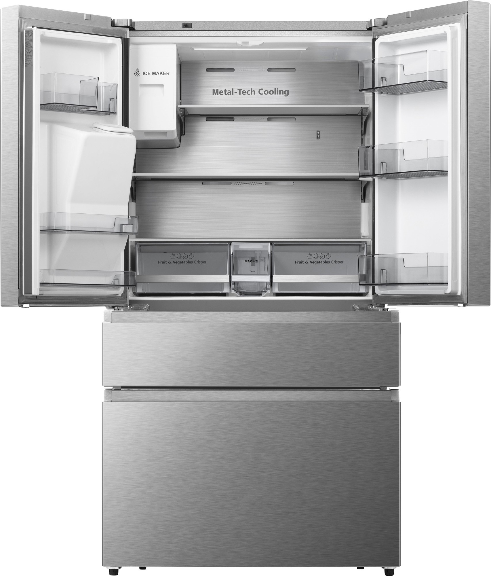 Hisense PureFlat RF728N4SASE 91cm Total No Frost Stainless Steel French Door Fridge Freezer - image 3