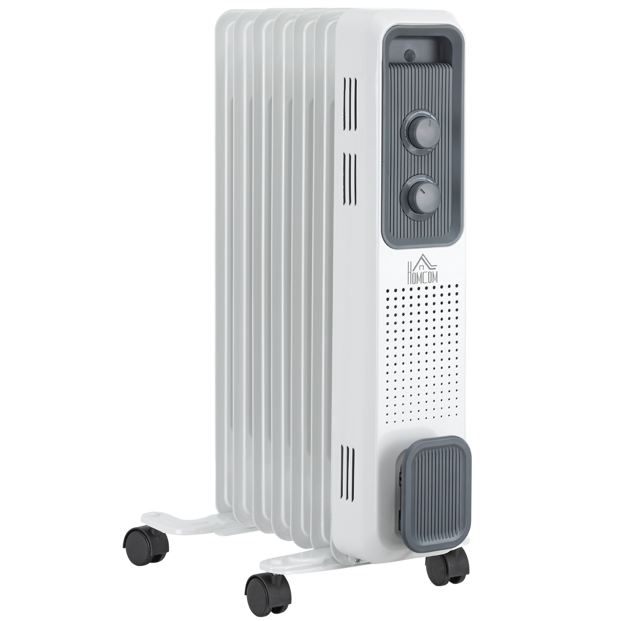 HOMCOM 1500W Oil Filled Radiator, Portable Electric Heater w/ Three Modes Adjustable Thermostat Safety switch, White - image 3