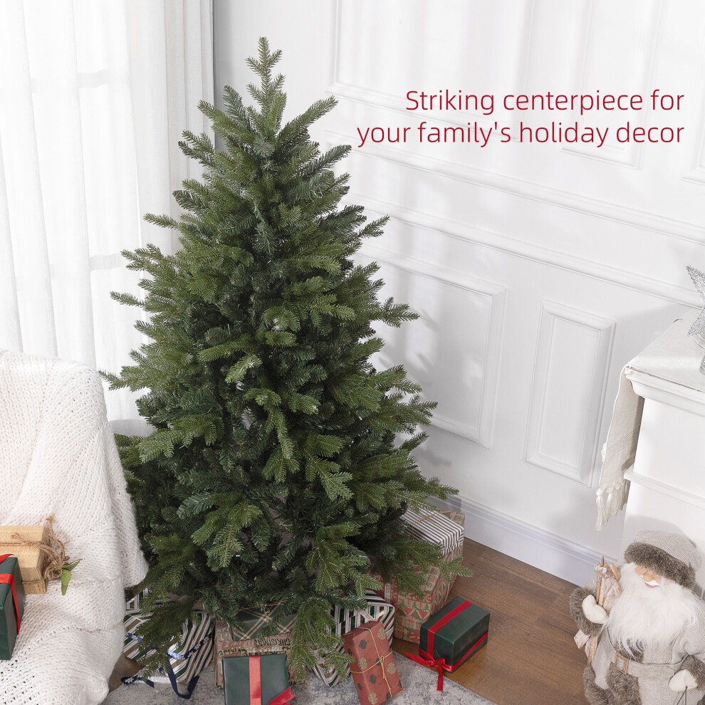 Homcom Artificial Christmas Tree 5ft With Metal Base & Hinged Branches - image 3
