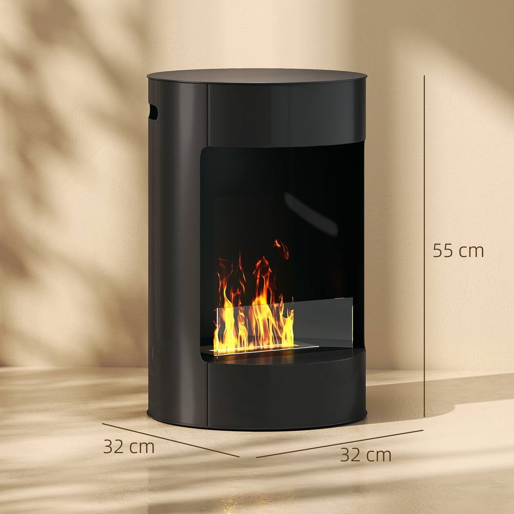 HOMCOM Black Bio Ethanol Fireplace Stove 2000W - image 3