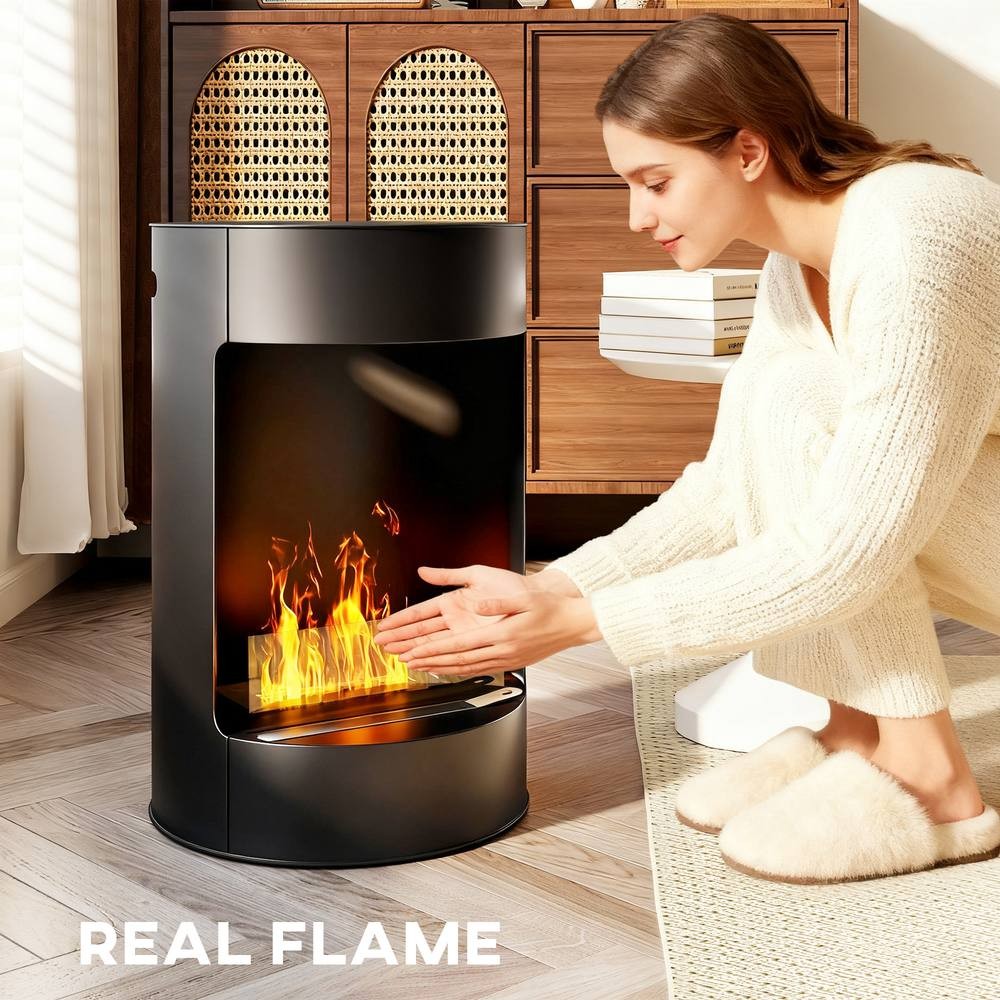 HOMCOM Black Bio Ethanol Fireplace Stove 2000W - image 5