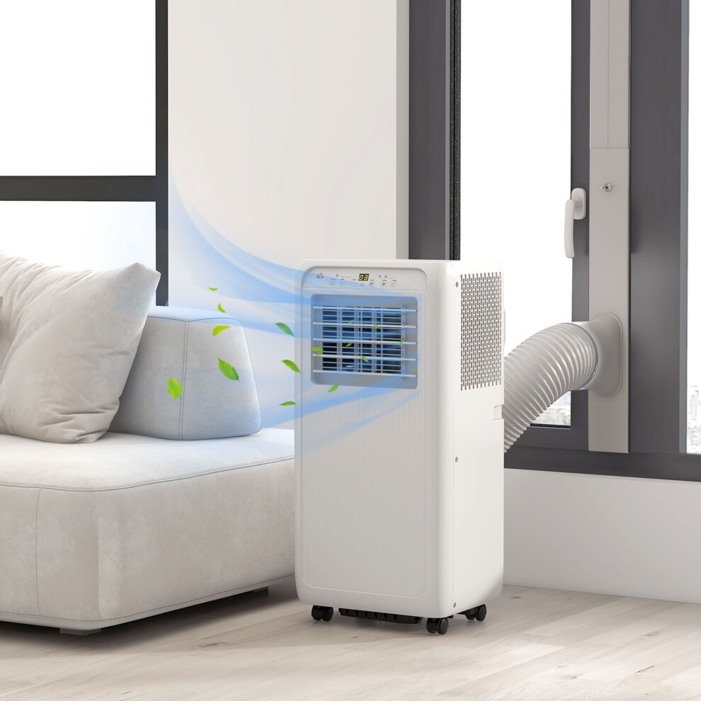 HOMCOM White 7000BTU Portable Air Conditioner with Dehumidifier and Timer - image 4