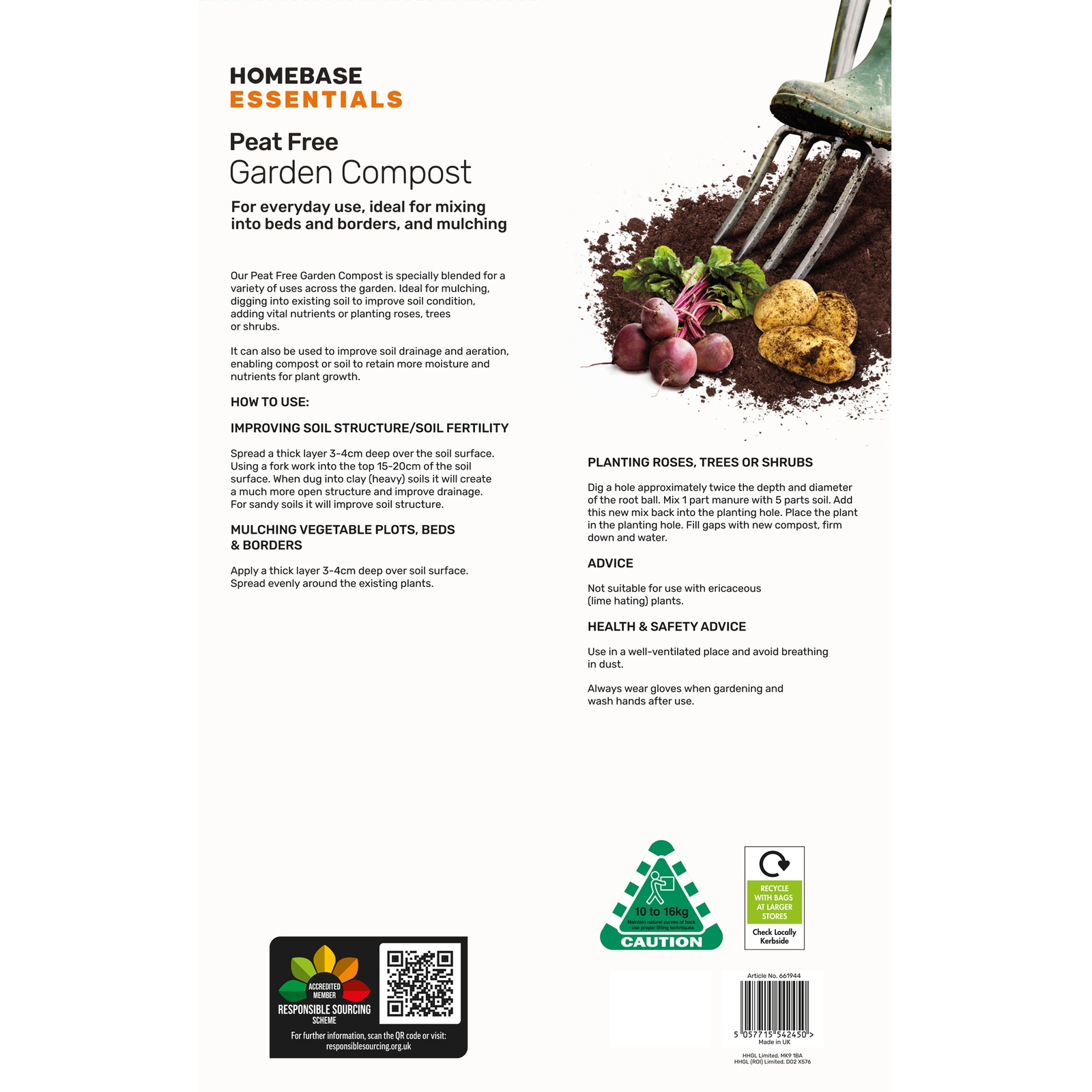 Homebase Peat Free Garden Compost 40L - image 2
