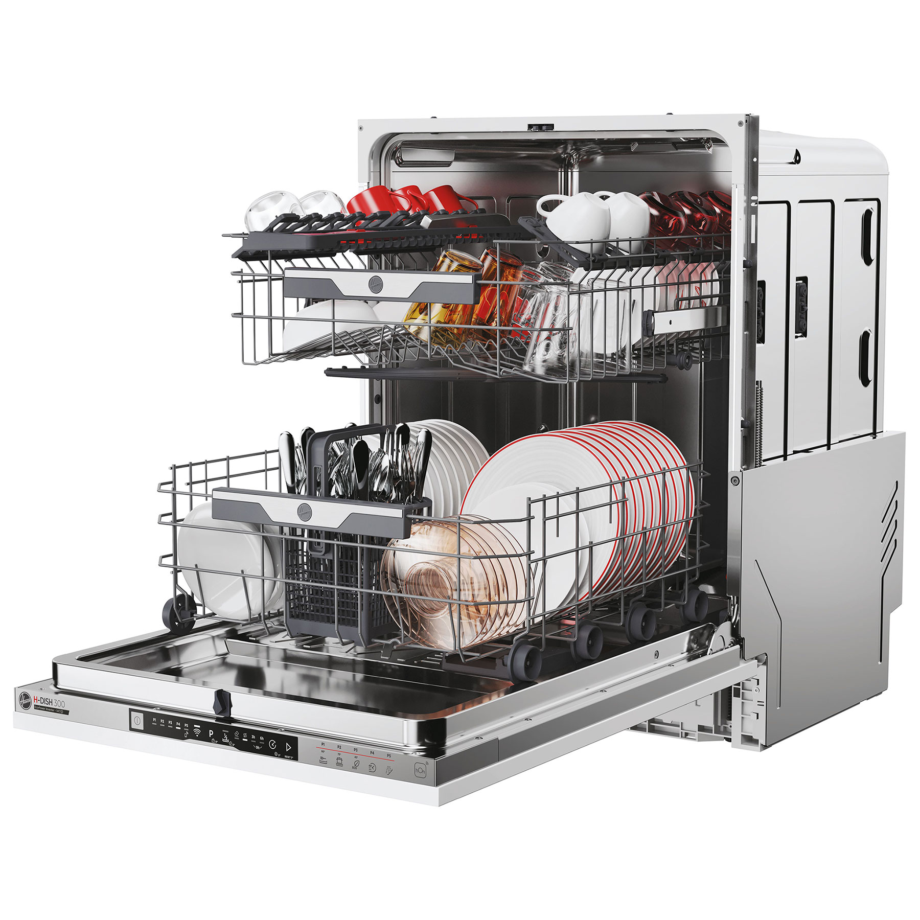 Hoover H-Dish 300 HI4E7L0S 14 Place Full Size Built in Dishwasher - image 4