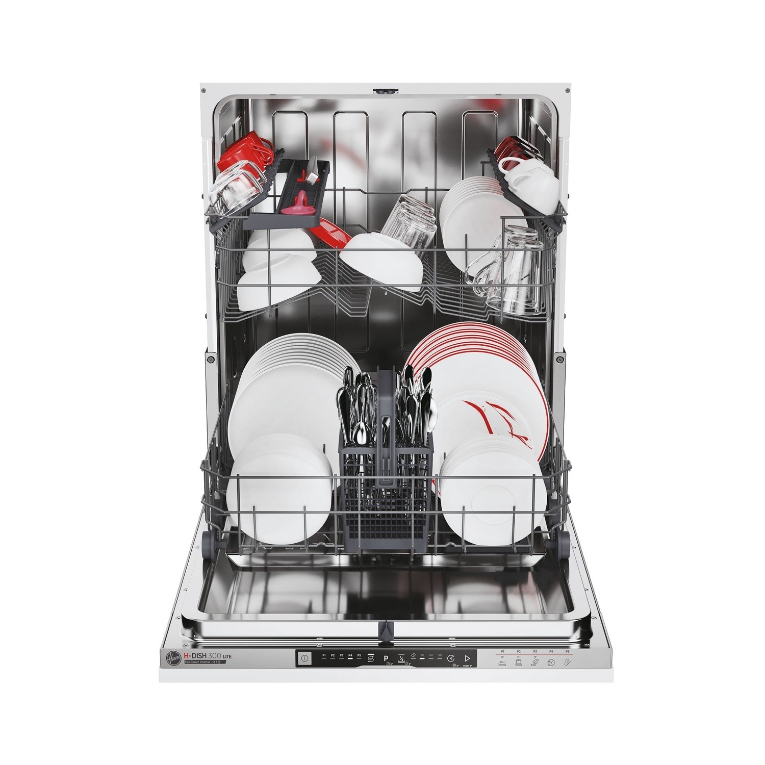 Hoover H-DISH 300 Lite HI3E9E0S 13 Place Built in Full Size White Dishwasher - image 2