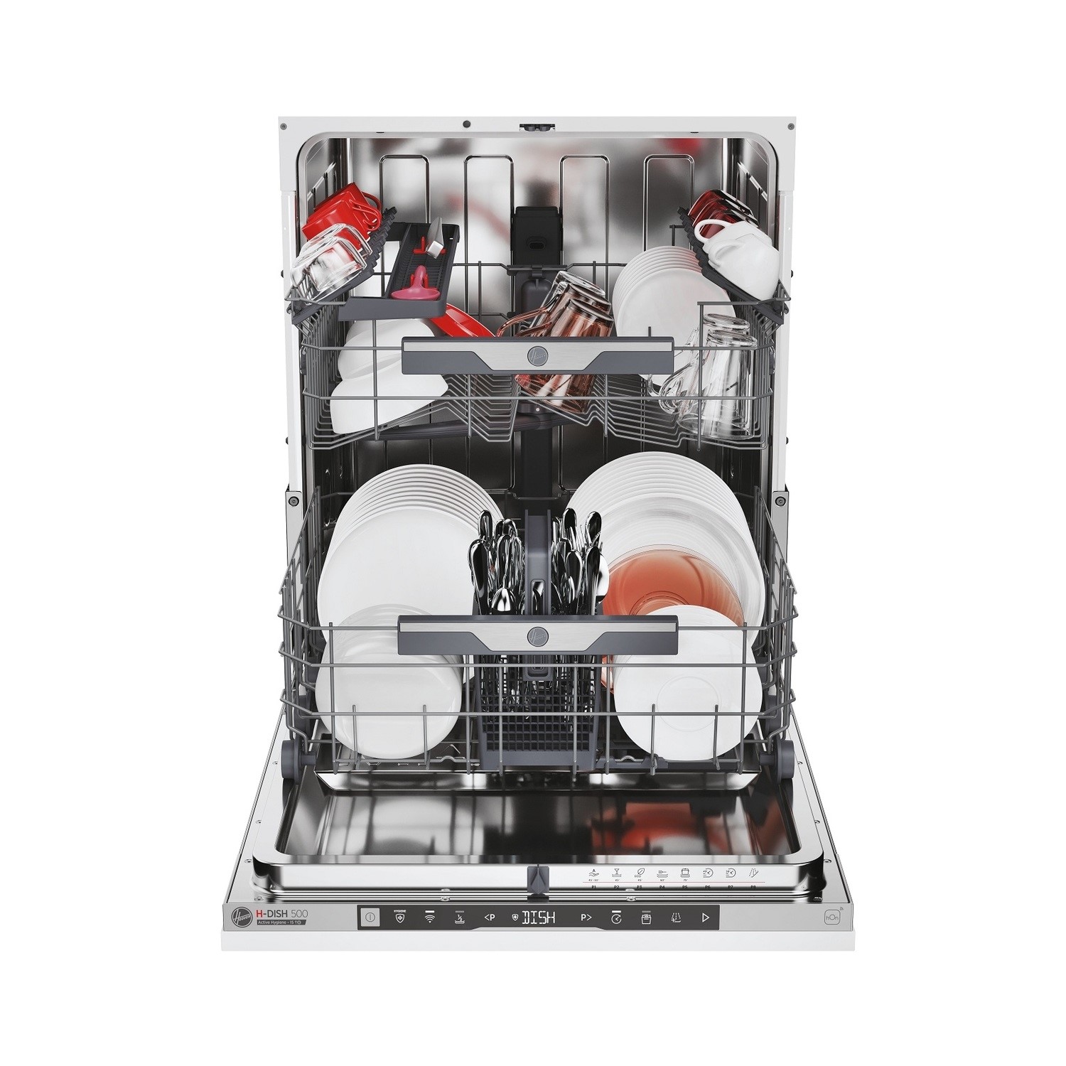 Hoover H-Dish 500 HI5C6F0S 15 Place WIFI Built in White Dishwasher - image 3