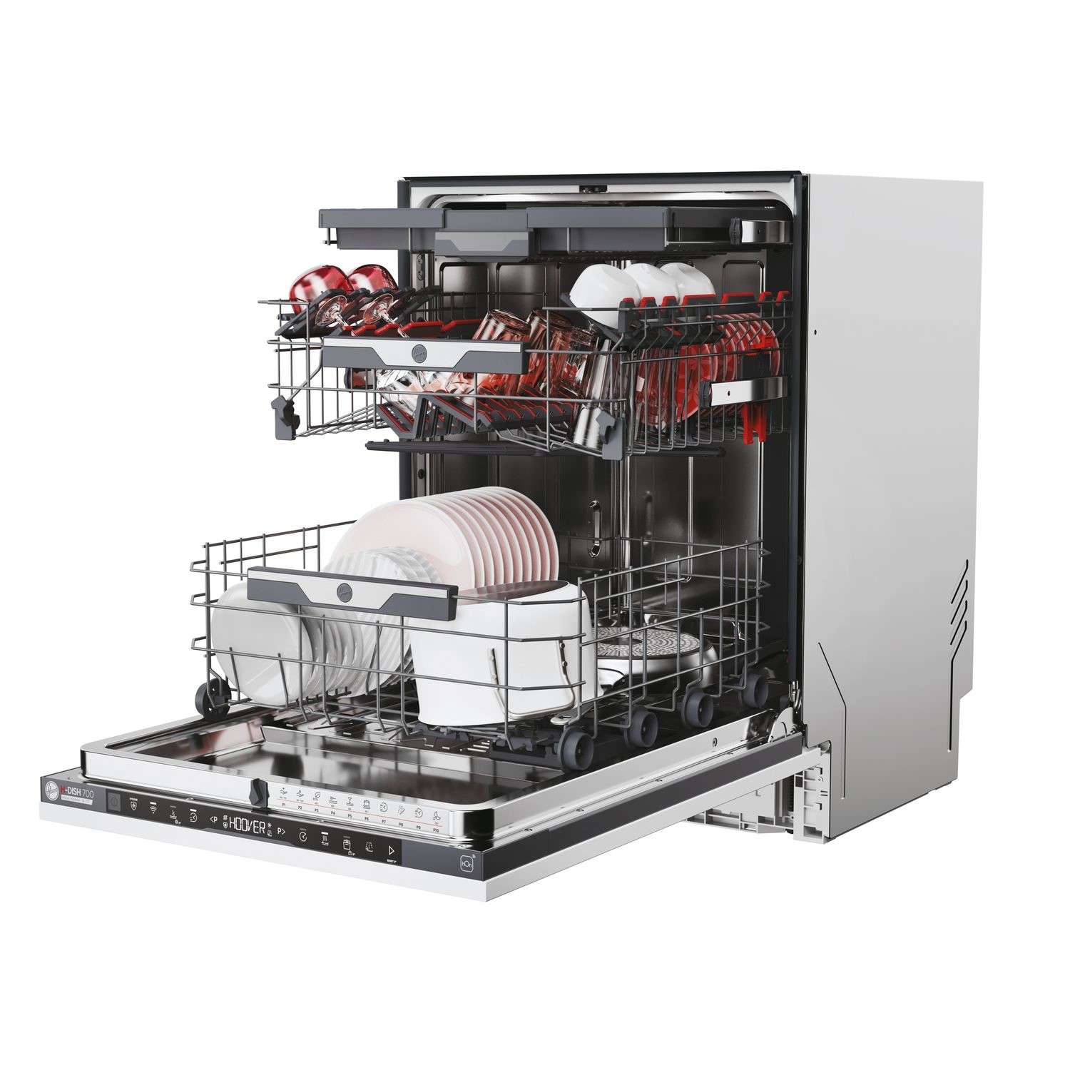 Hoover H-Dish 700 HI 6B2S3PSTA-80 16 Place Built in White Dishwasher - image 3