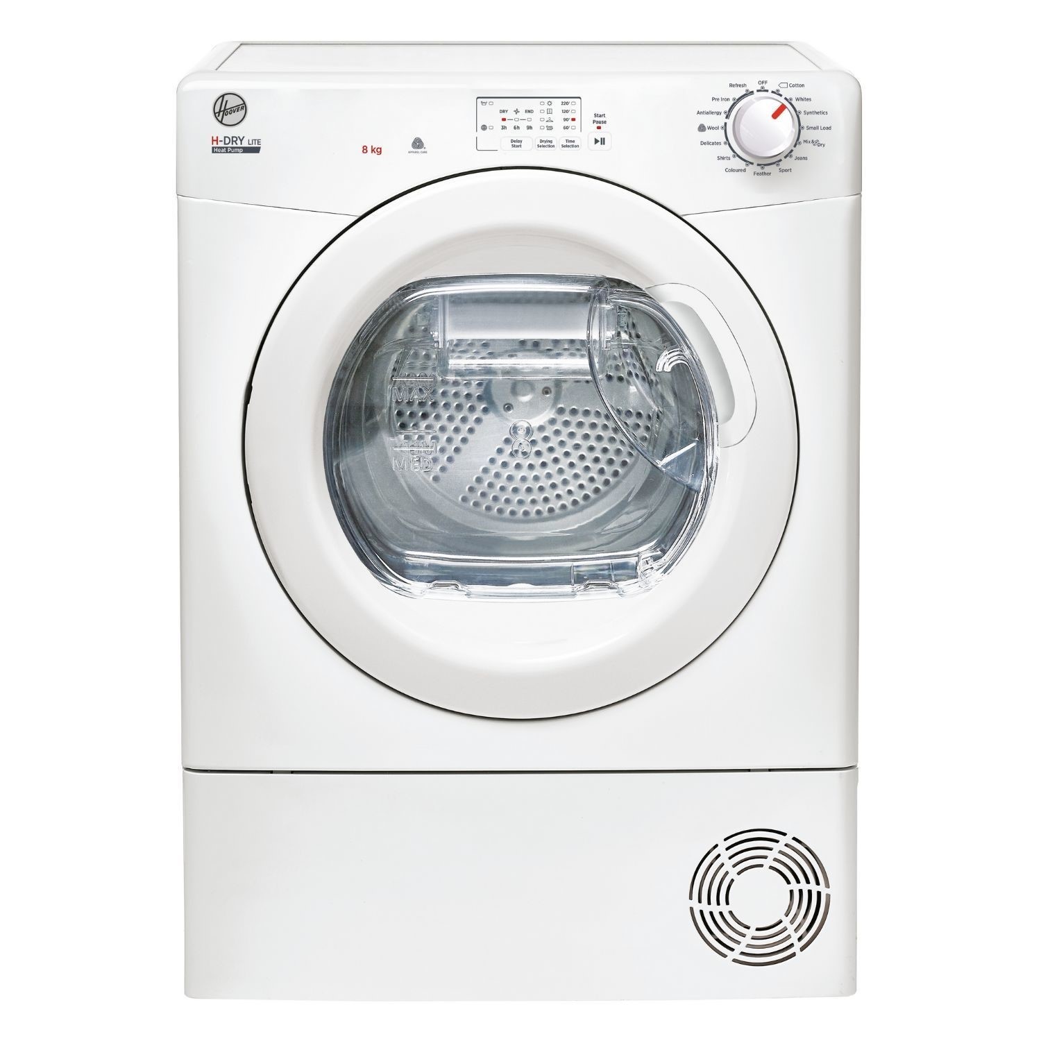 Hoover Hoover H-Dry Lite 8kg Heat Pump Tumble Dryer - a+ Rated Sensor Dry - White