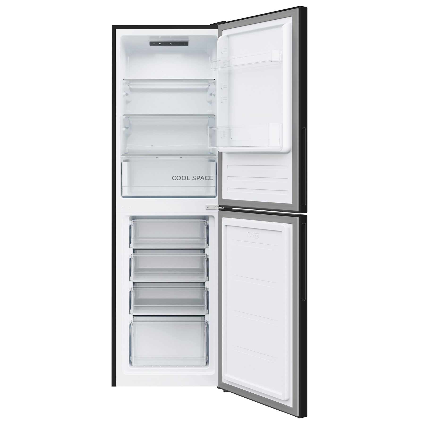 Hoover H-Fridge 300 HOCT3L517EBK 176x55cm Low Frost Black Fridge Freezer - image 2