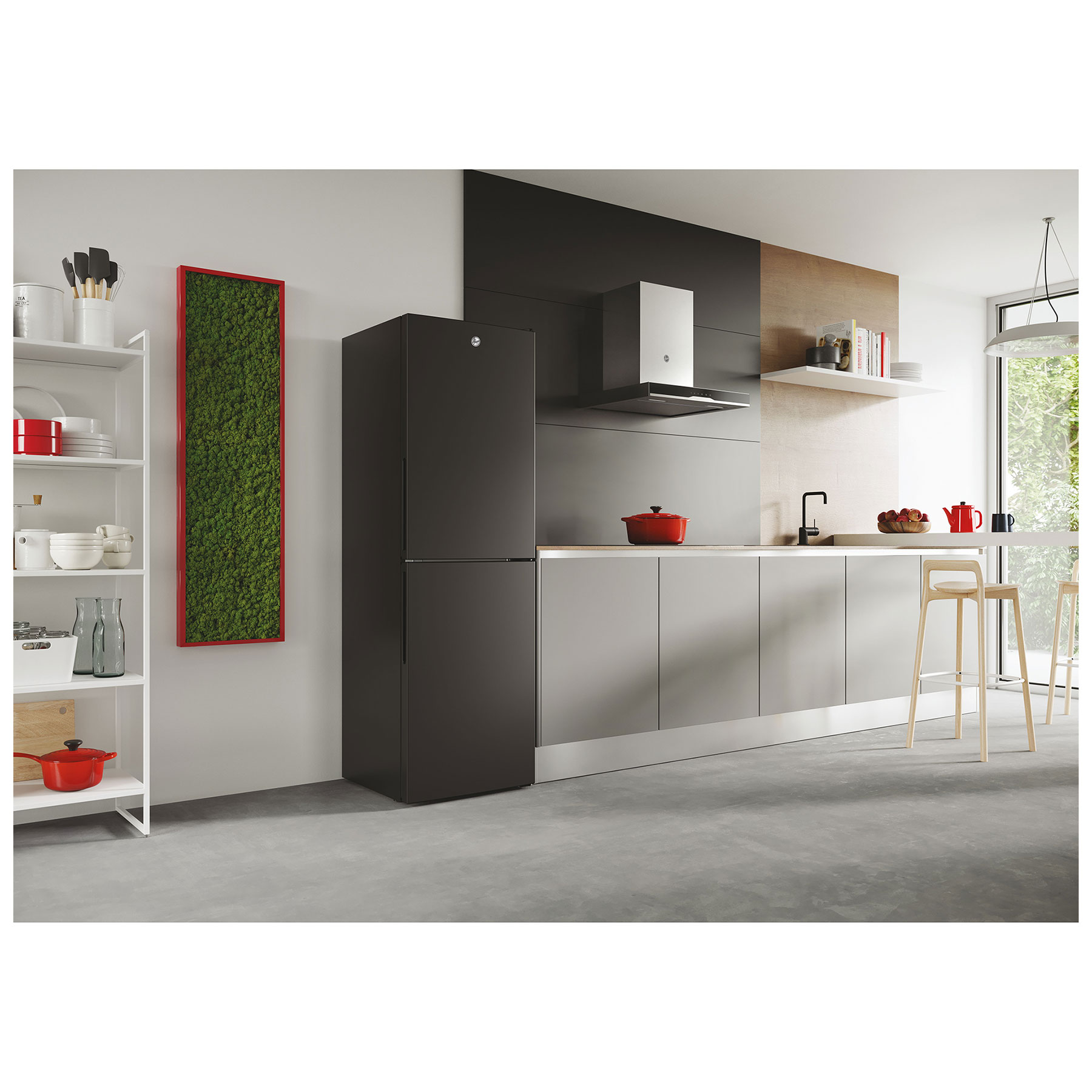 Hoover H-Fridge 300 HOCT3L517EBK 176x55cm Low Frost Black Fridge Freezer - image 3
