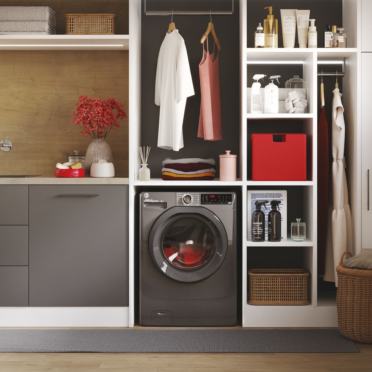 Hoover H-Wash 350 H3WPS4106TRR6 10KG 1400RPM Anthracite Washing Machine - image 2