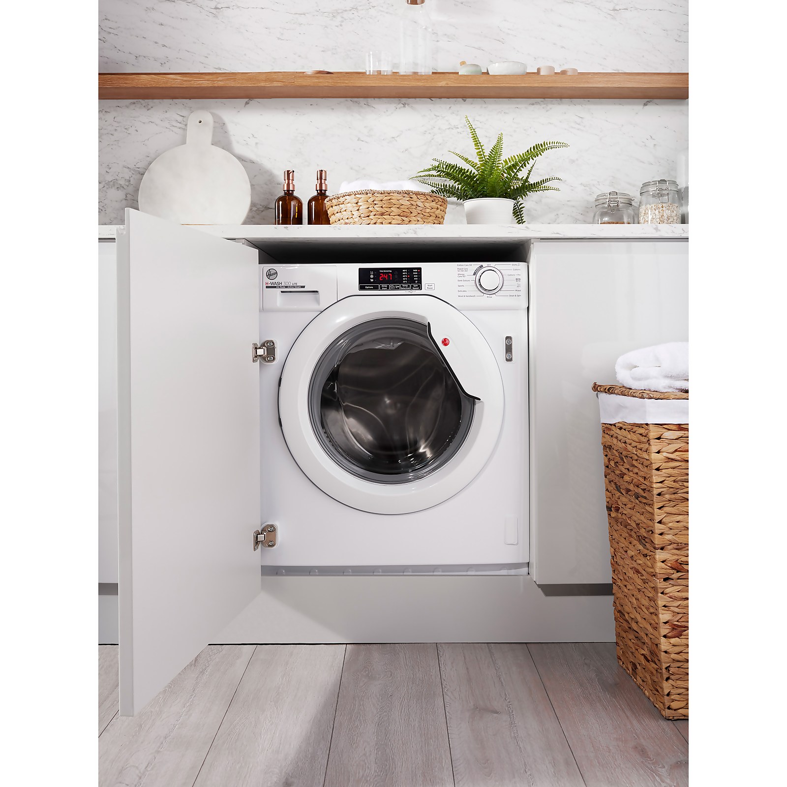 Hoover HBWS48D1W4 8KG 1400RPM Built in White Washing Machine - image 2