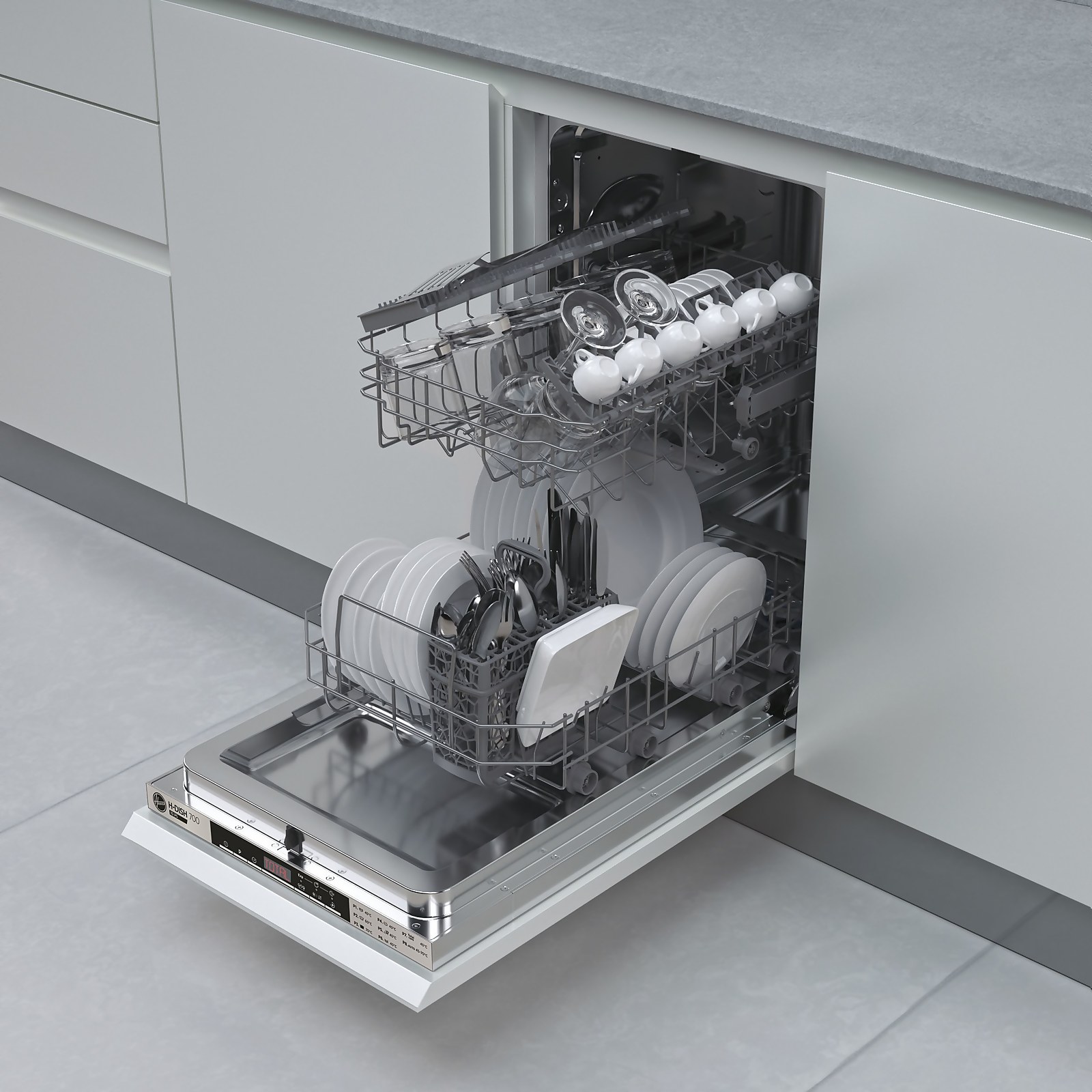 Hoover HDIH2T1047 45cm 10 Place Slimline Built in Dishwasher - image 2