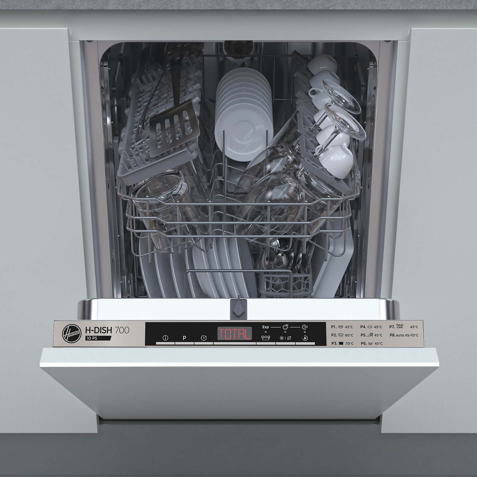 Hoover HDIH2T1047 45cm 10 Place Slimline Built in Dishwasher - image 3