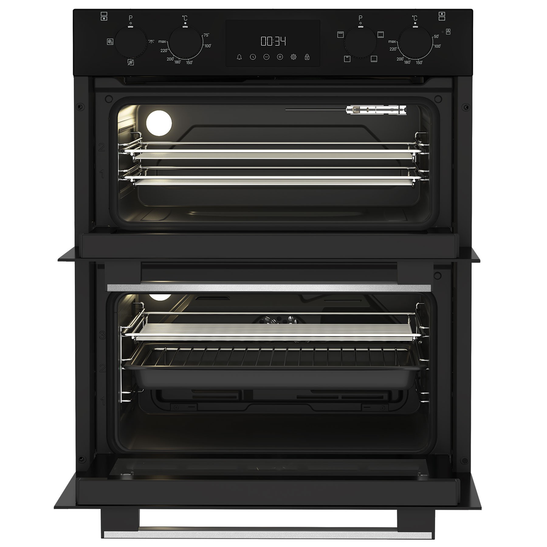 Hotpoint DUH10DB Black Built Under Electric Fan Double Oven - image 2