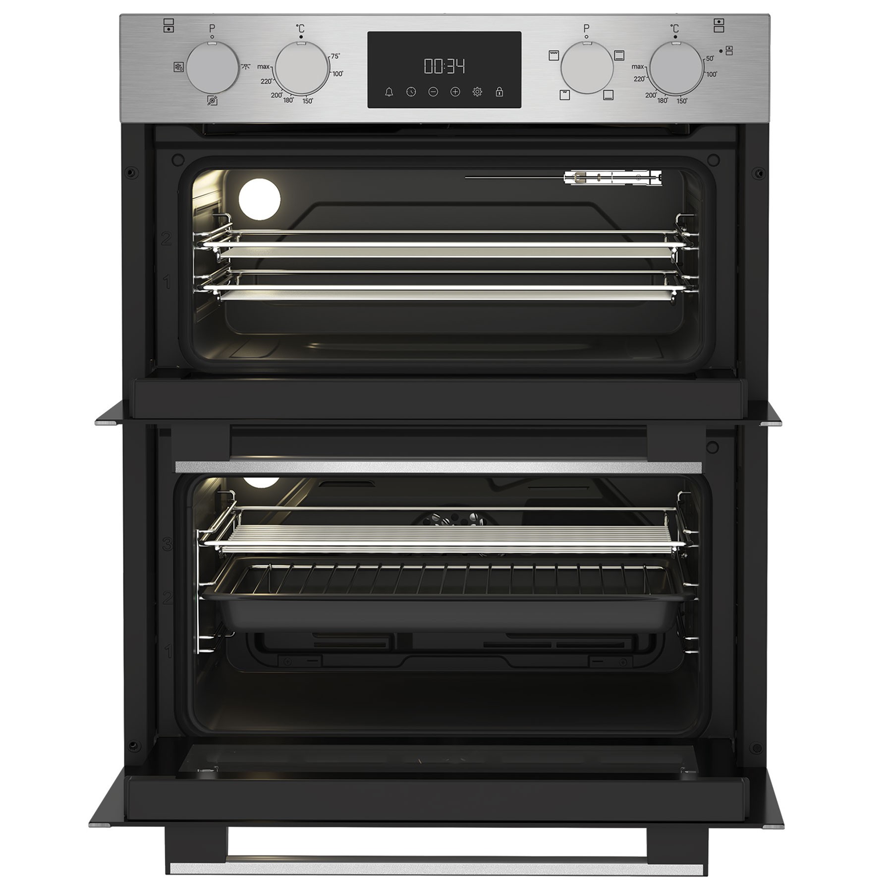 Hotpoint DUH10DIX Stainless Steel Built Under Electric Fan Double Oven - image 2