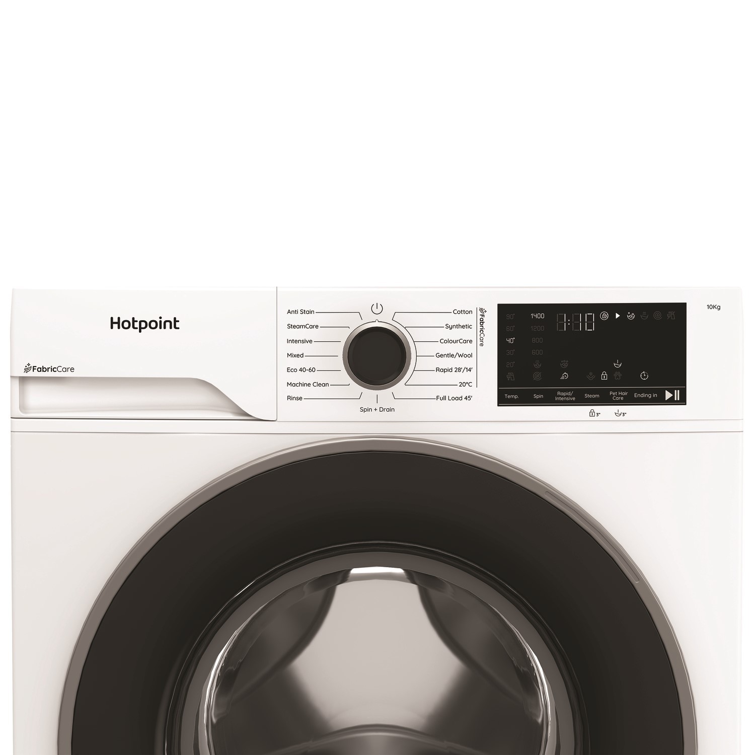 Hotpoint HB103CAREUK White Fabric Care 10KG Freestanding Washing Machine - image 4