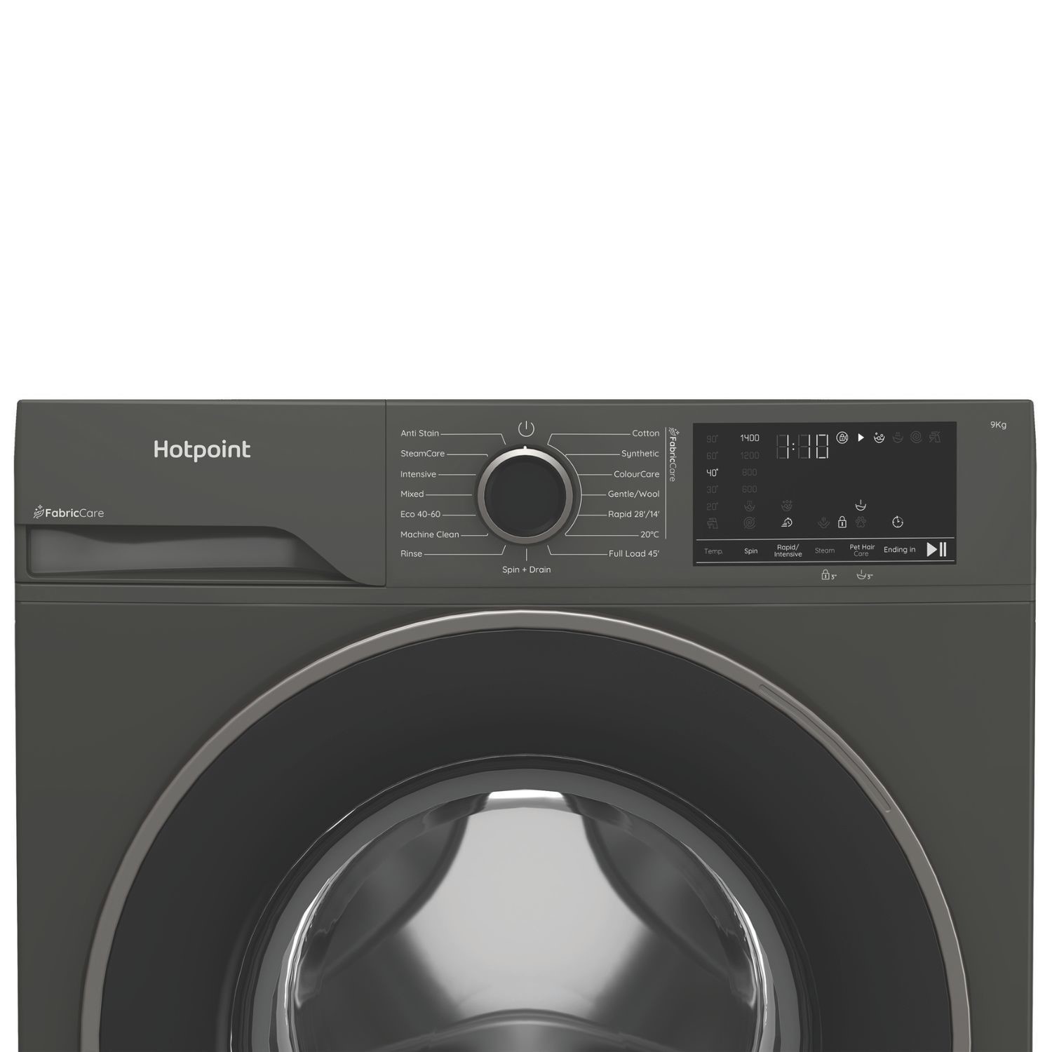 Hotpoint HB93GCAREUK Grey Fabric Care 9KG Freestanding Washing Machine - image 5