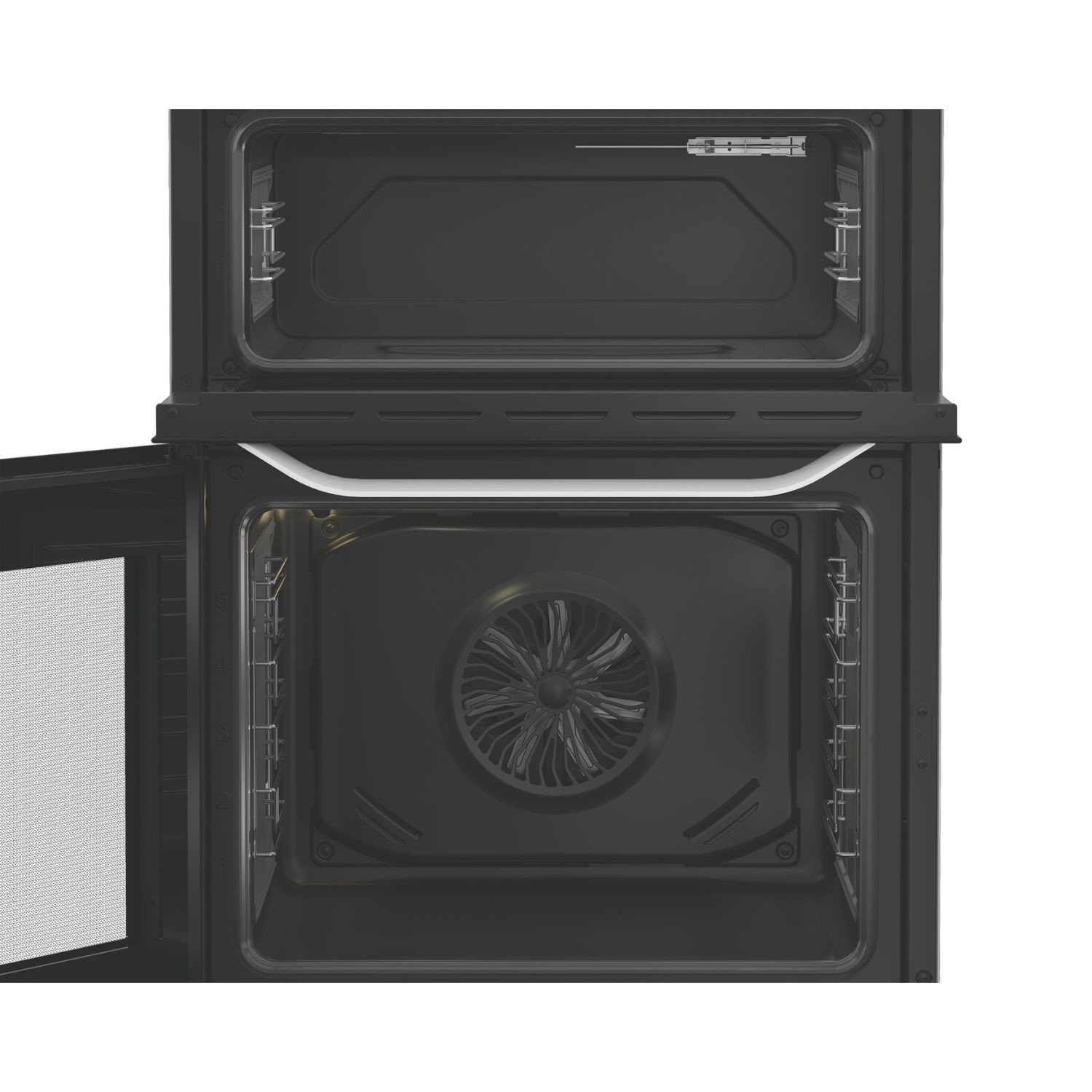 Hotpoint HDD6GDC2W White 60cm Dual Fuel Freestanding Double Cooker With Glass Lid - image 4