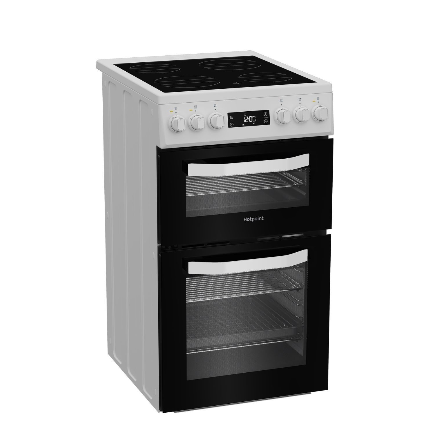 Hotpoint HDE5VDCW White 50cm Electric Freestanding Double Cooker - image 2