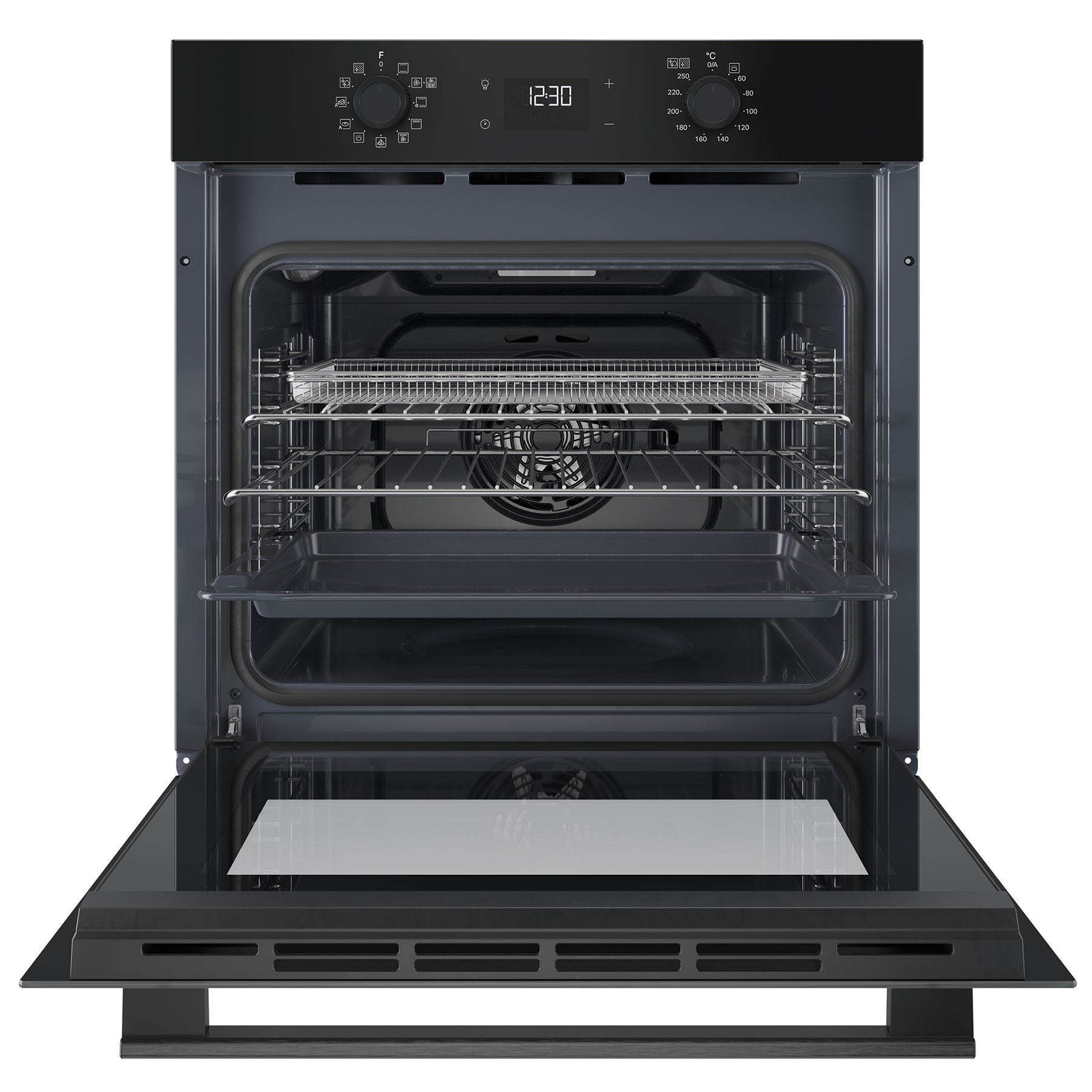 Hotpoint HO458CFBUK Class 2 Black Multiflow Built In Electric Single Oven With Air Fry - image 2
