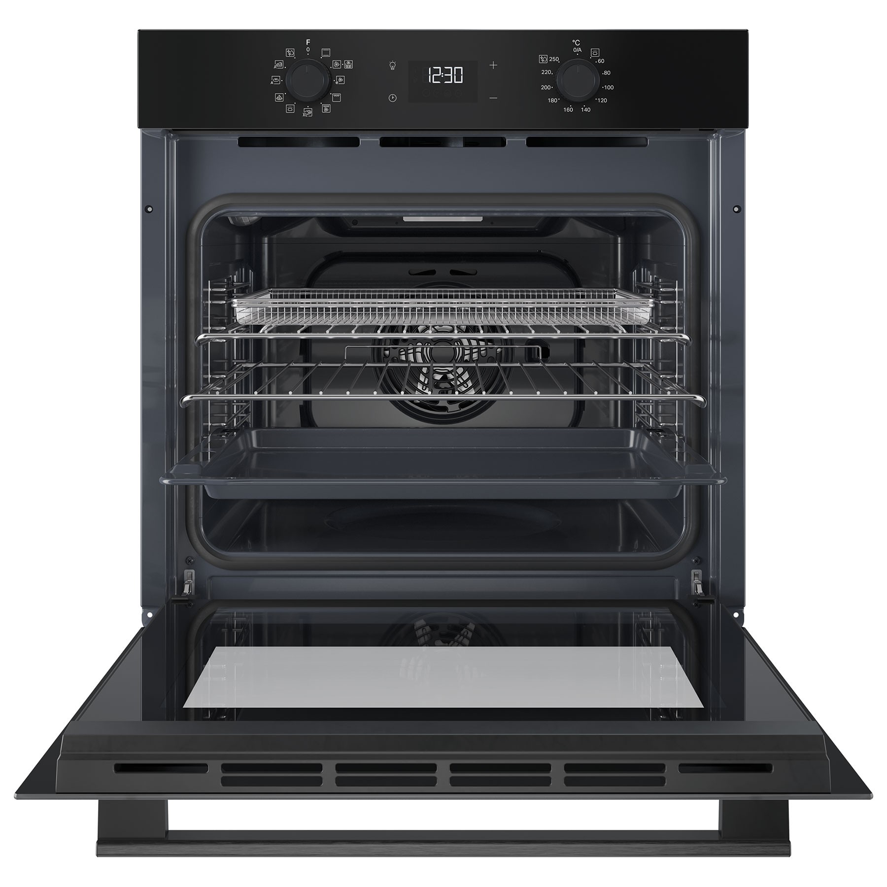Hotpoint HO458HFBUK Class 2 Black Multiflow Built In Electric Single Oven With Air Fry - image 2