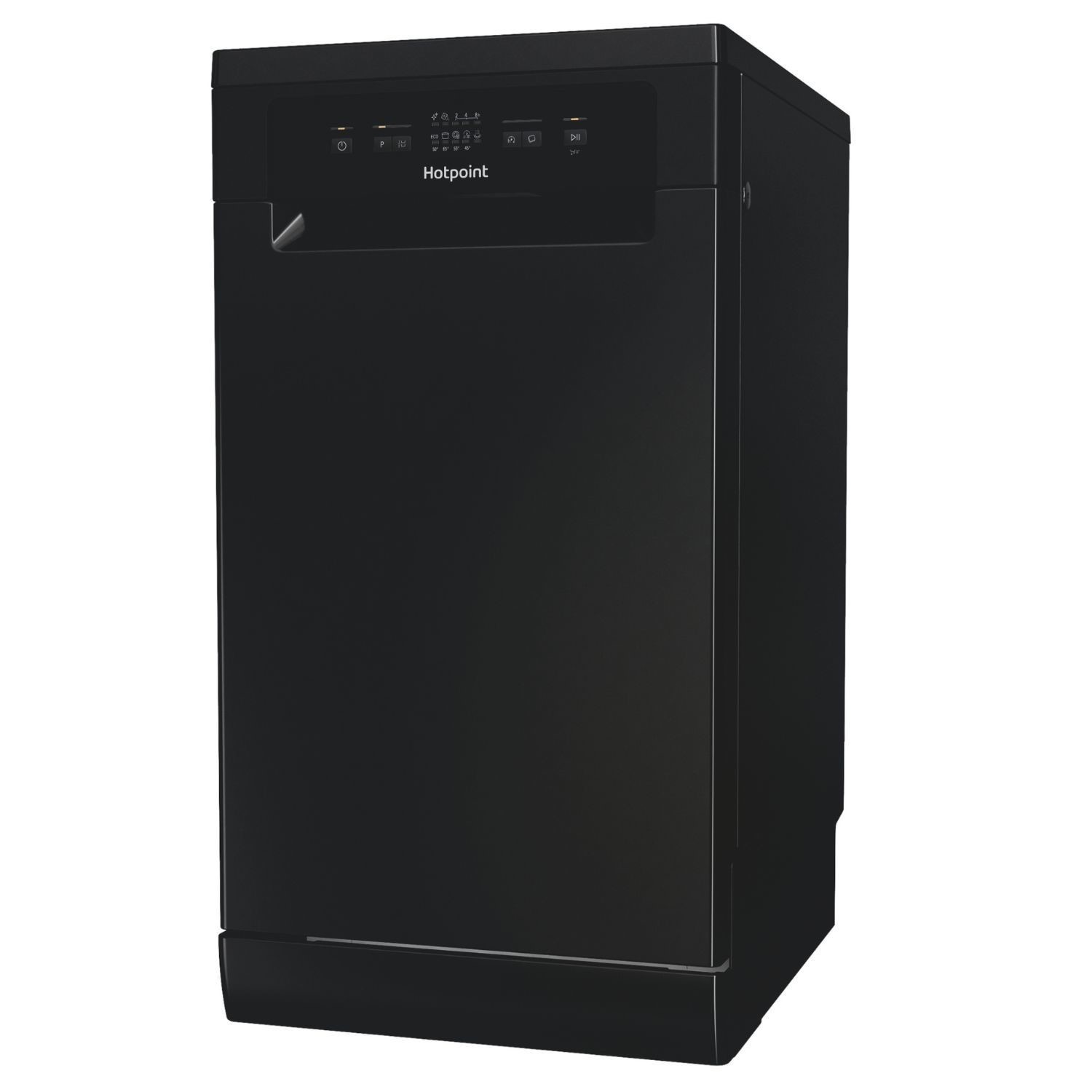Hotpoint HP2FE10CS90BUK Black Slimline Freestanding Dishwasher - image 2