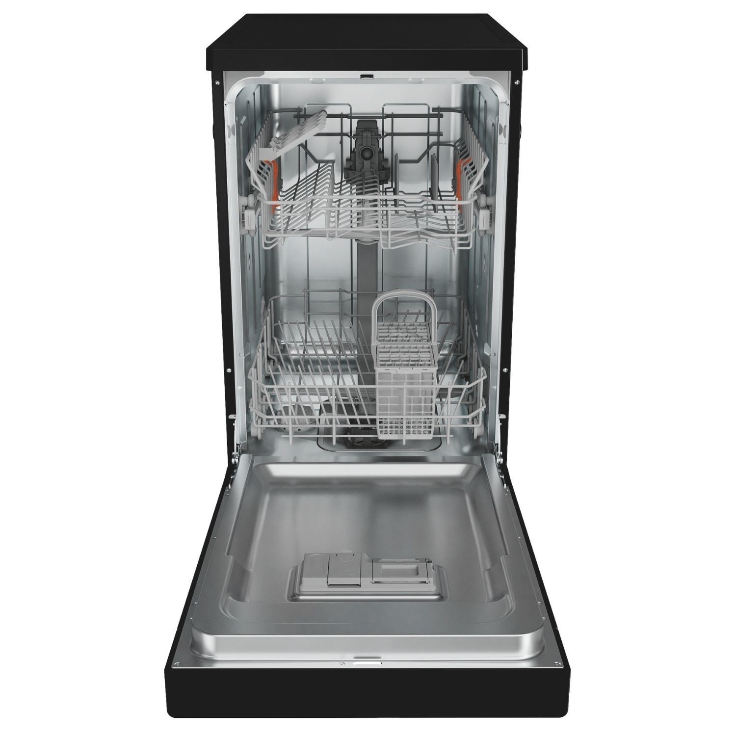 Hotpoint HP2FE10CS90BUK Black Slimline Freestanding Dishwasher - image 3