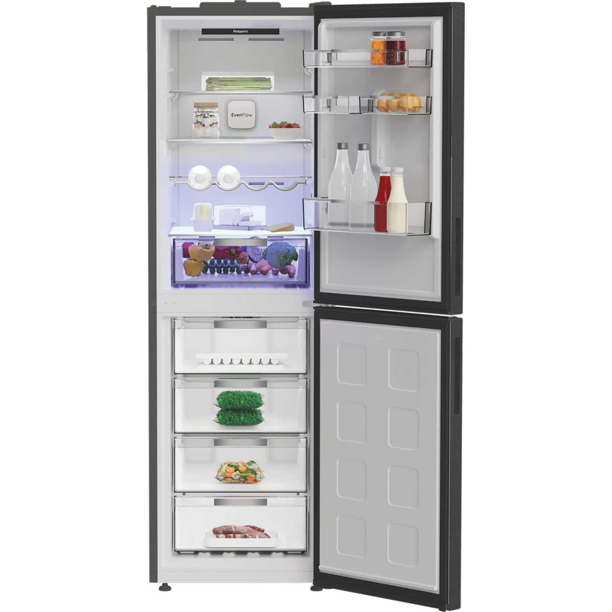 Hotpoint HPKF6353XBR4 Dark Inox 60cm 50/50 Total No Frost Freestanding Fridge Freezer - image 2