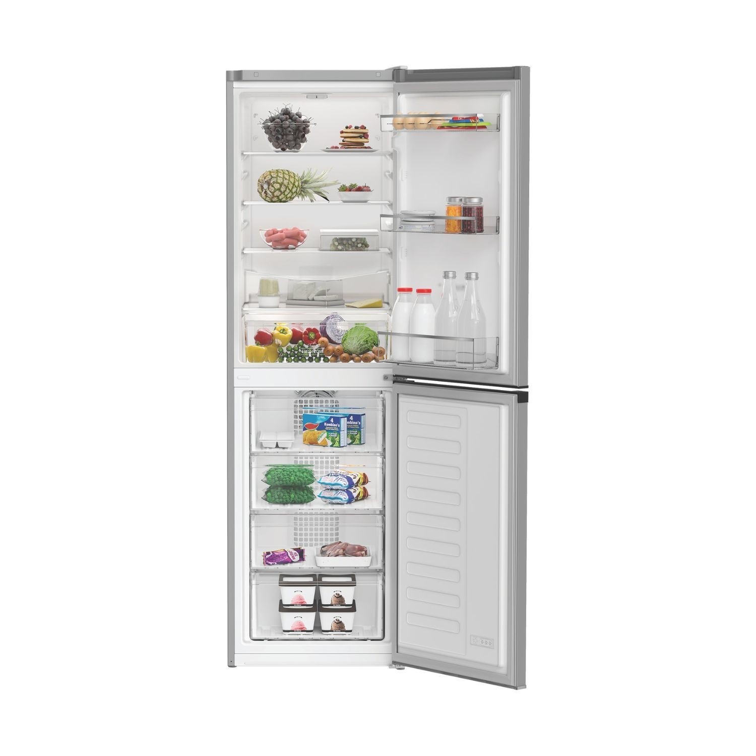 Hotpoint HPKH1261S4 Silver 55cm 50/50 Frost Free Freestanding Fridge Freezer - image 4