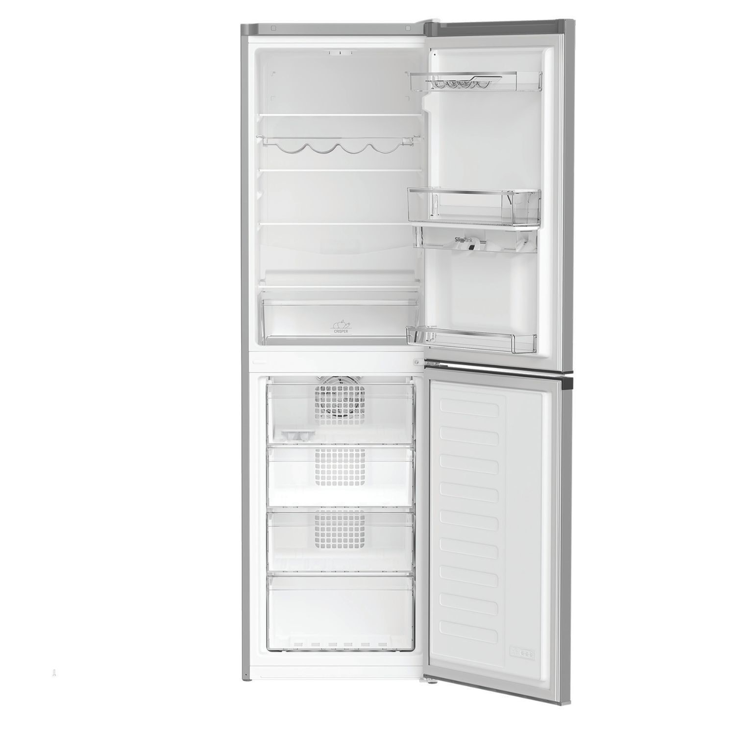 Hotpoint HPKH1261WS5 Silver 55cm Freestanding 50/50 No Frost Fridge Freezer With Water Dispenser - image 3