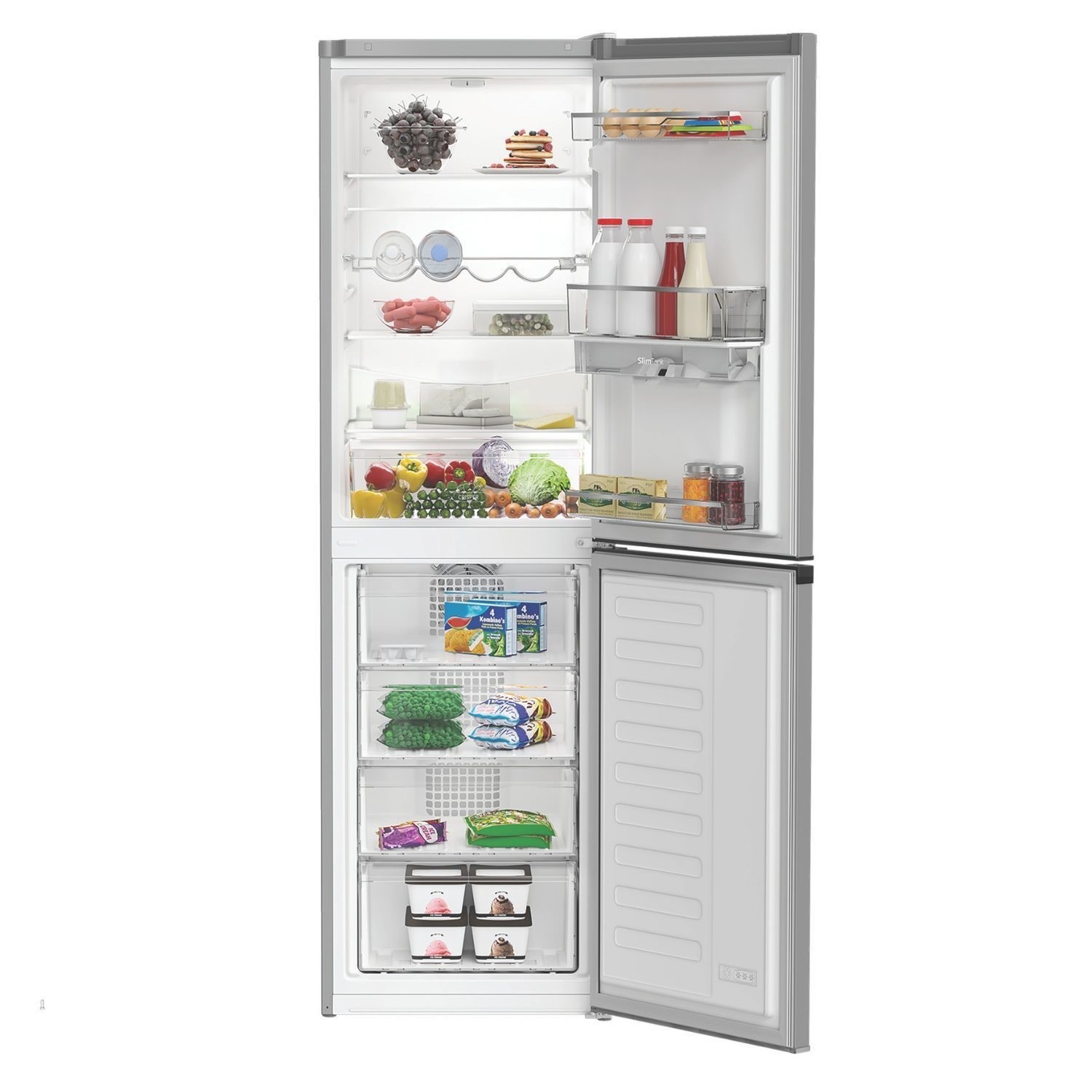 Hotpoint HPKH1261WS5 Silver 55cm Freestanding 50/50 No Frost Fridge Freezer With Water Dispenser - image 4