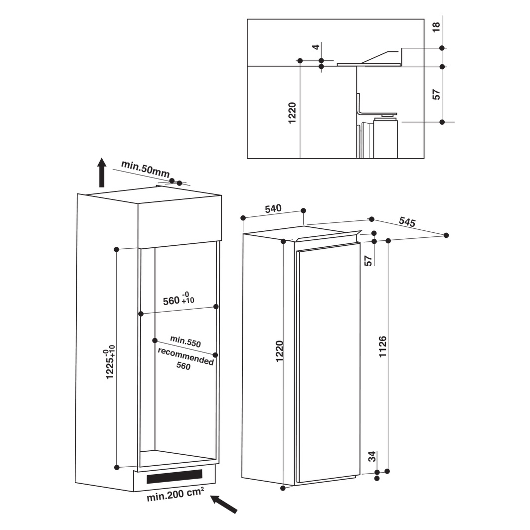 Hotpoint HSZ12A2D2 Integrated In-Column Larder Fridge With Icebox - image 5