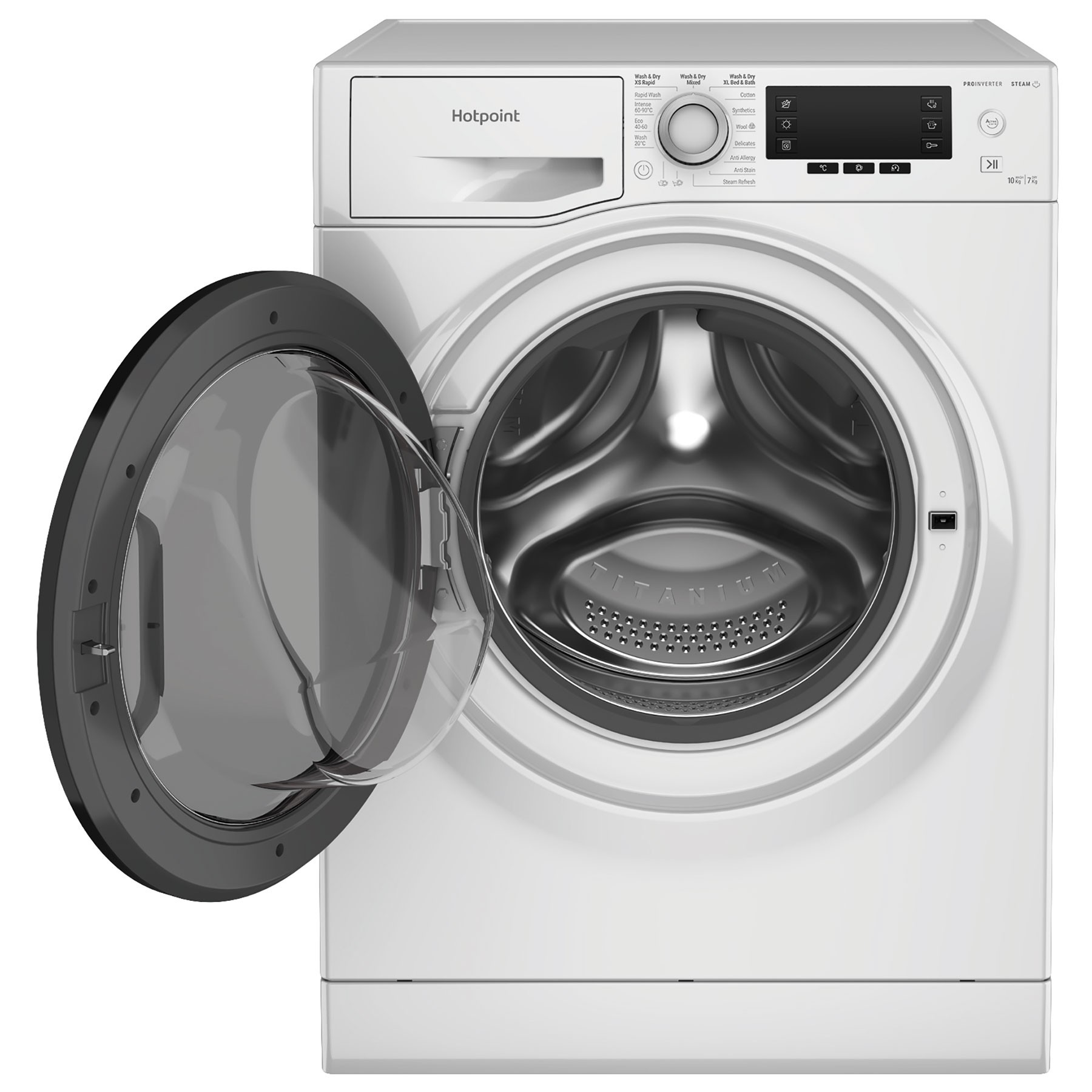 Hotpoint NDD10748DA White 10/7KG 1400RPM Freestanding Washer Dryer - image 2