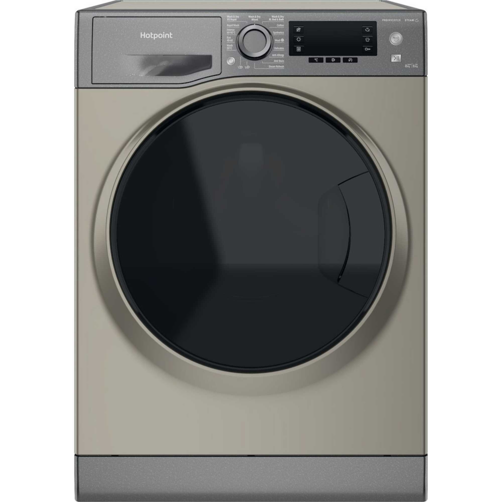 Hotpoint NDD86448GDA Graphite 8/6KG 1400RPM Freestanding Washer Dryer - image 2