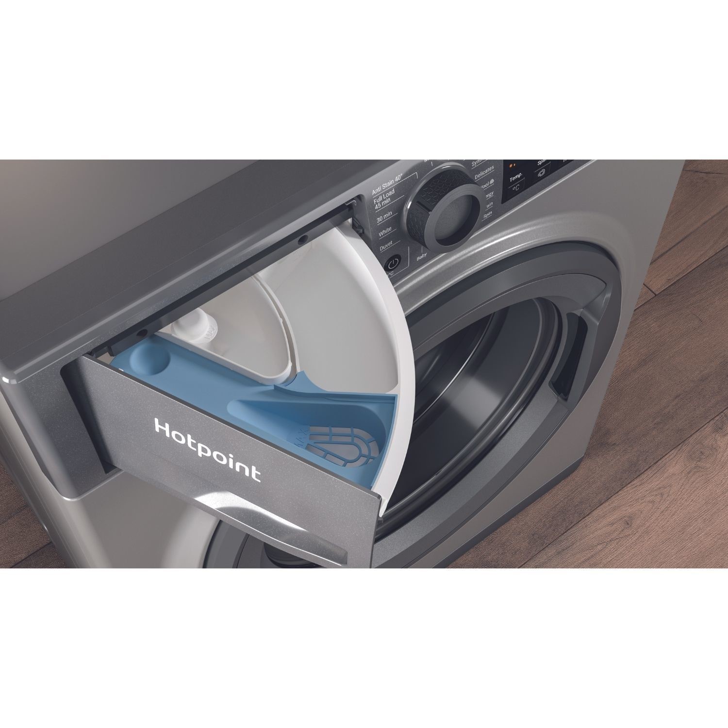 Hotpoint NSWM1046GG Graphite 10KG 1400RPM Freestanding Washing Machine - image 5