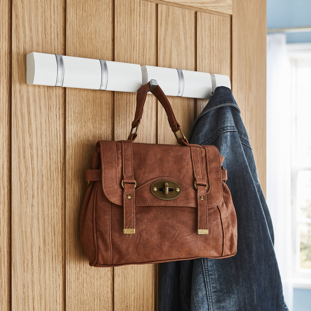House of Home White 5 Hook Coat Hooks Mountable Board - image 3