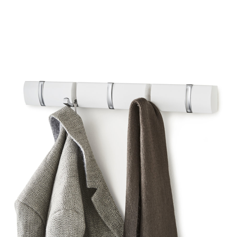 House of Home White 5 Hook Coat Hooks Mountable Board - image 4