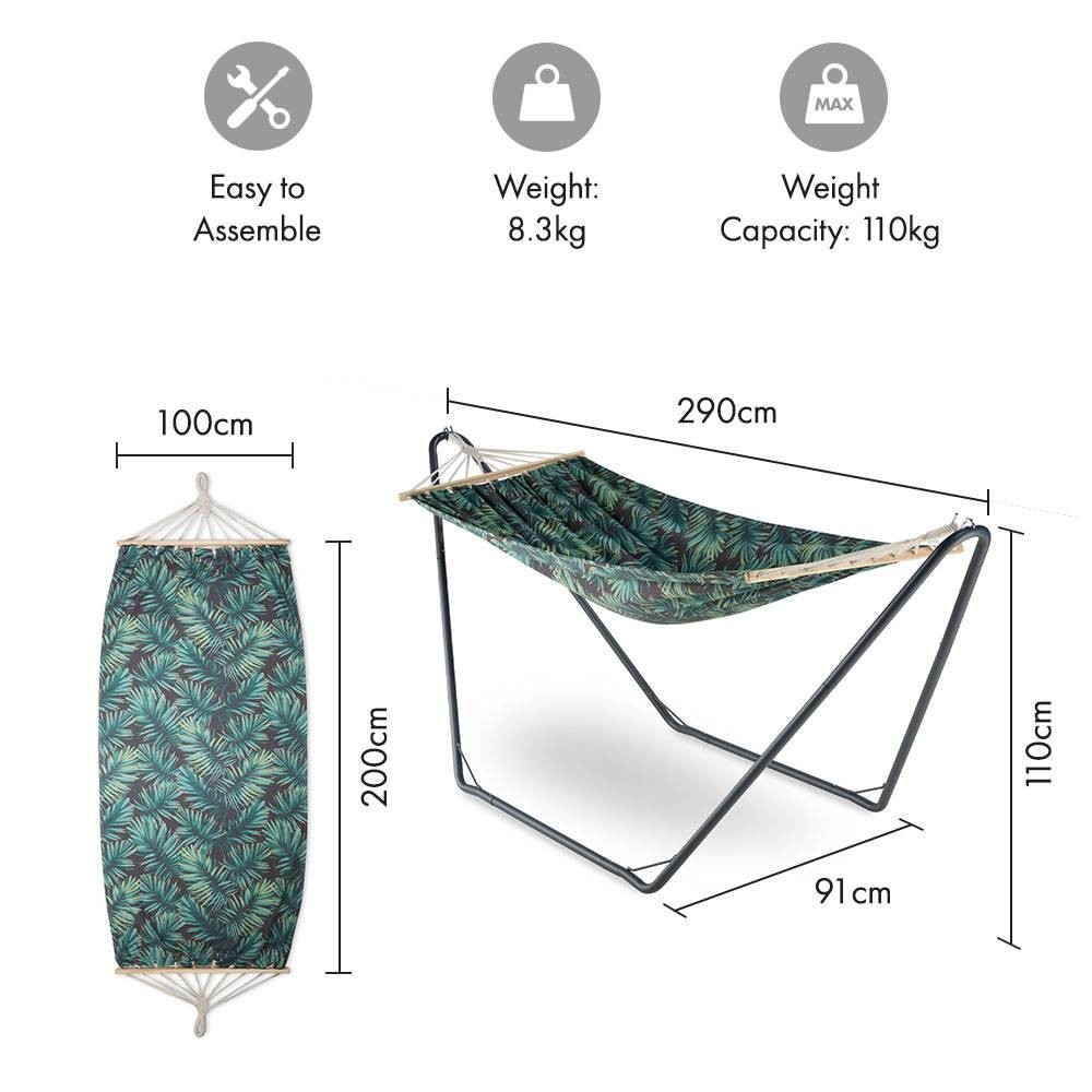 Ibiza 1 Person Palm Leaf Hammock with Stand - image 2