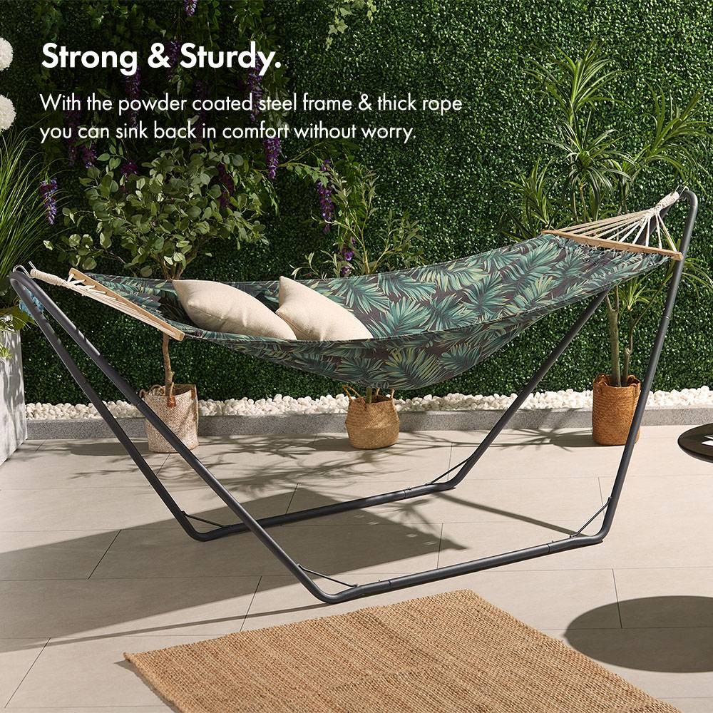 Ibiza 1 Person Palm Leaf Hammock with Stand - image 4