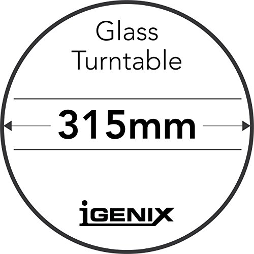 Igenix microwave combination oven and grill in stainless steel, featuring a glass turntable, 900W power, and five power settings, designed for versatile cooking.