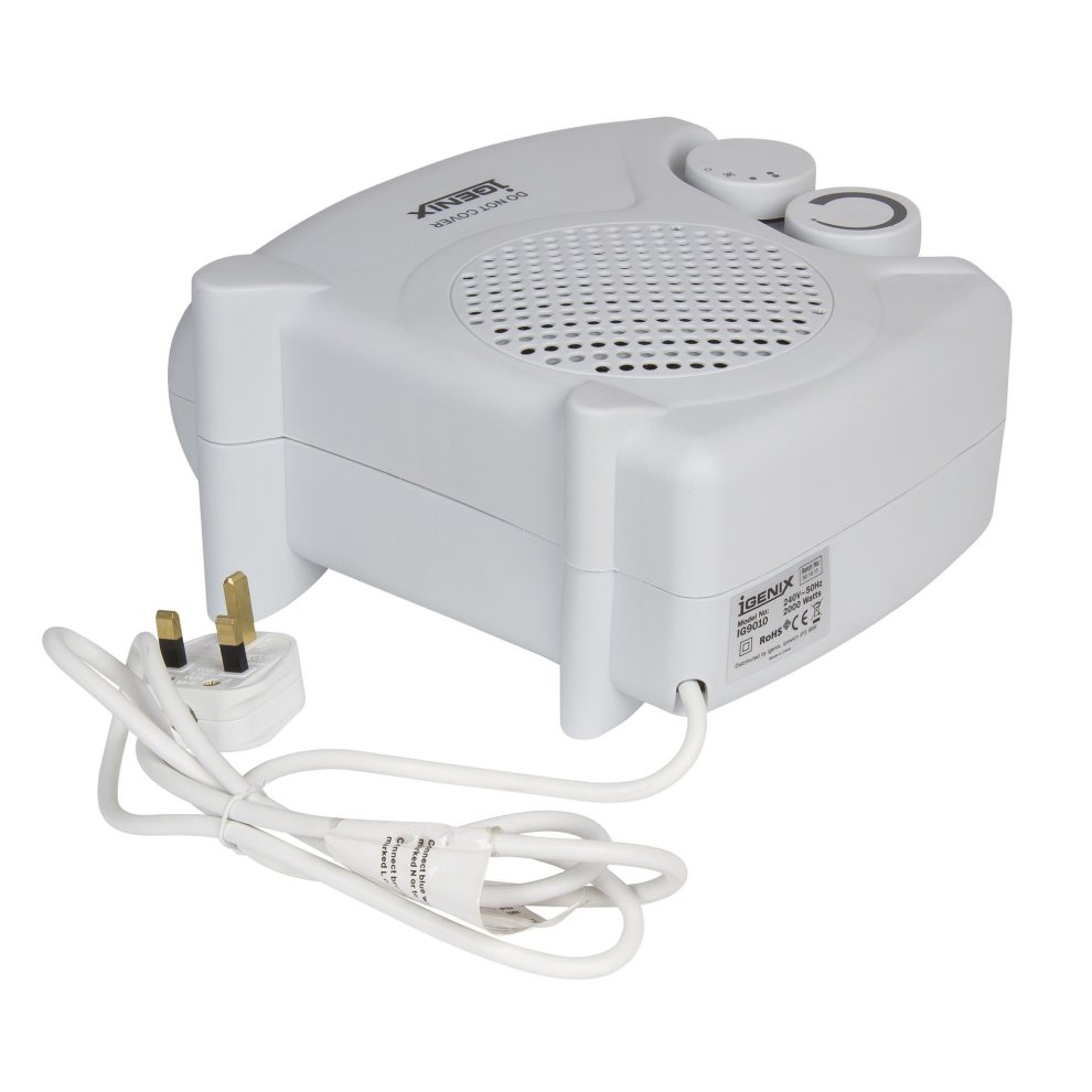 Igenix White Upright Flat Fan Heater 2000W - image 5