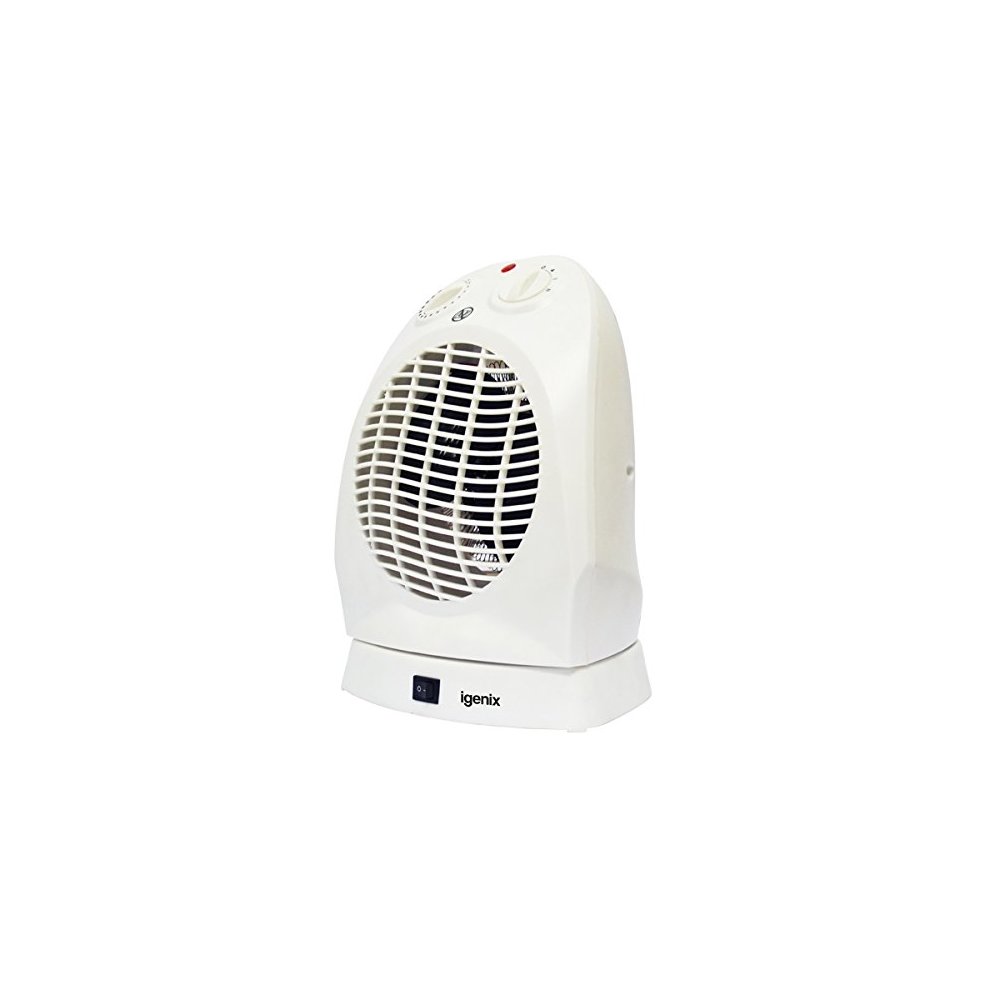 Igenix White Upright Oscillating Fan Heater 2000W - image 2