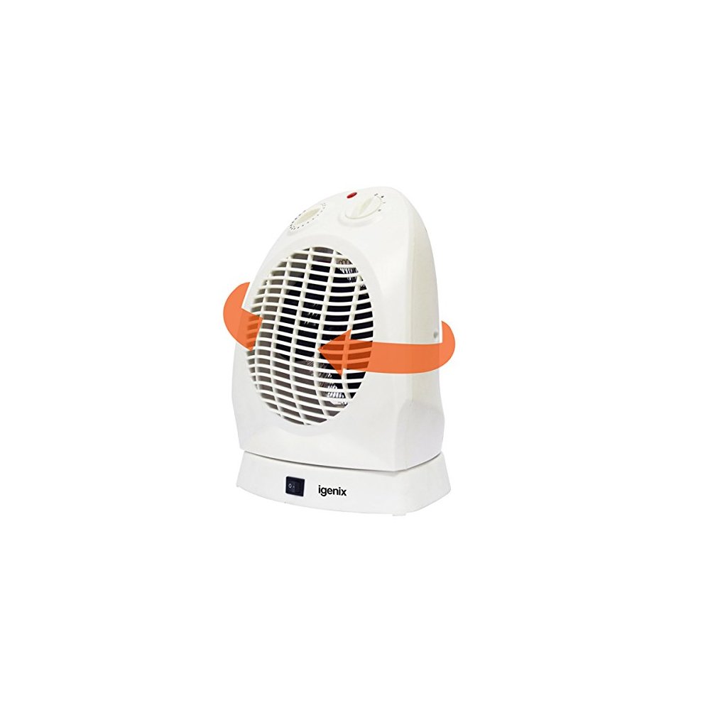 Igenix White Upright Oscillating Fan Heater 2000W - image 5