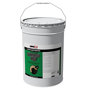 White 25-liter bucket of IKOpro Synthaprufe Waterproofer Trade, featuring a green label with black text and a handle for easy carrying.