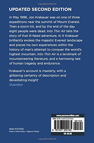 Into Thin Air: A Personal Account Of The Everest Disaster Jon Krakauer Book - image 2