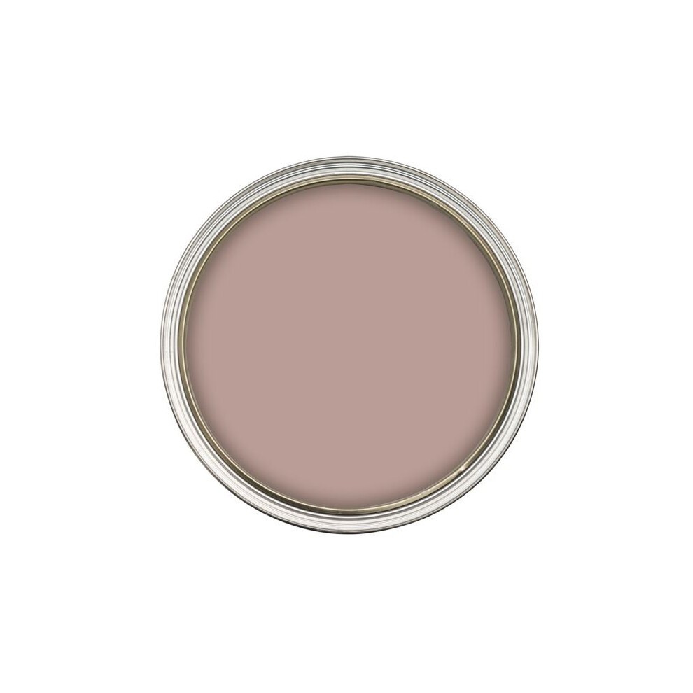 Round tin containing 75ml of Johnstone's Matt Tester paint in a soft, muted coffee cream color with a smooth, matte finish.