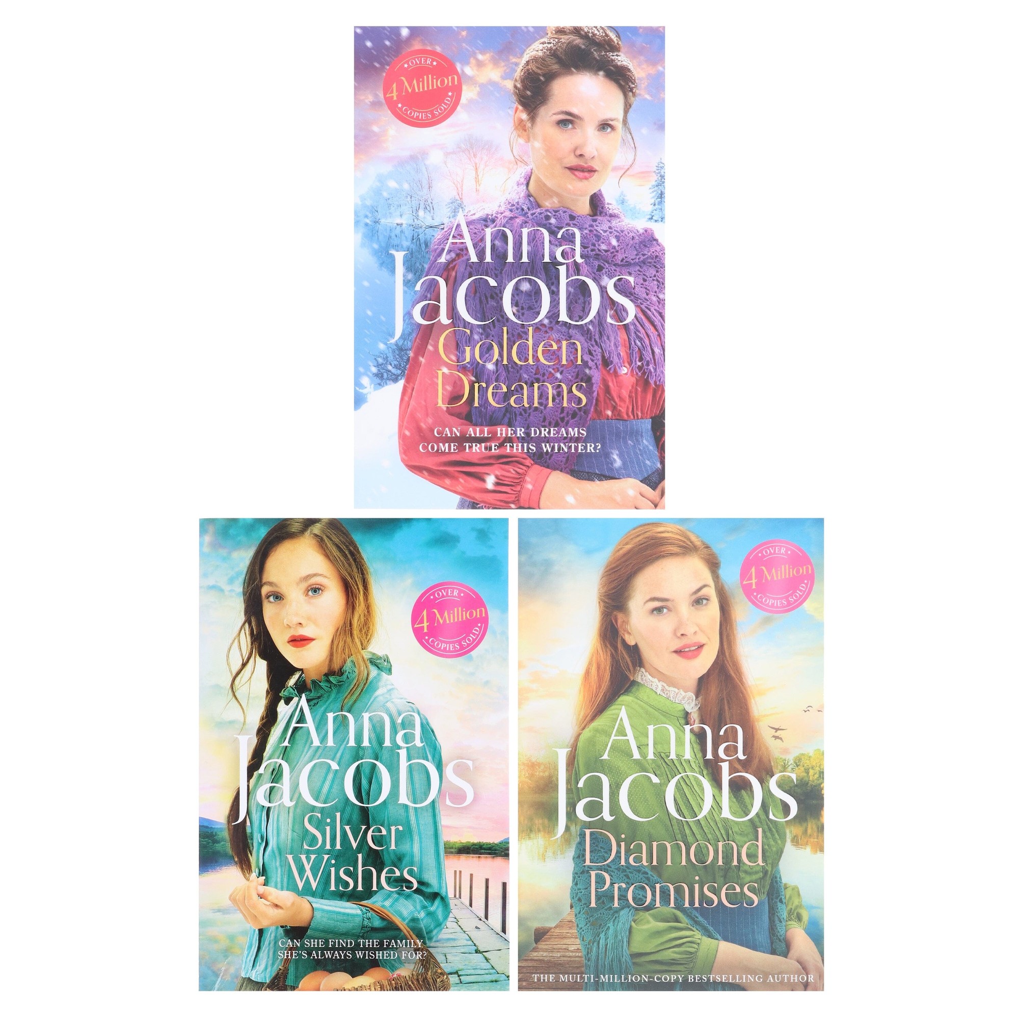 Jubilee Lake Series 3 Book Collection By Anna Jacobs Includes Silver Wishes, Golden Dreams, Diamond Promises - image 2