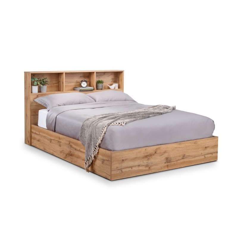 Julian Bowen Bali Double Light Oak Storage Ottoman Bed - image 2