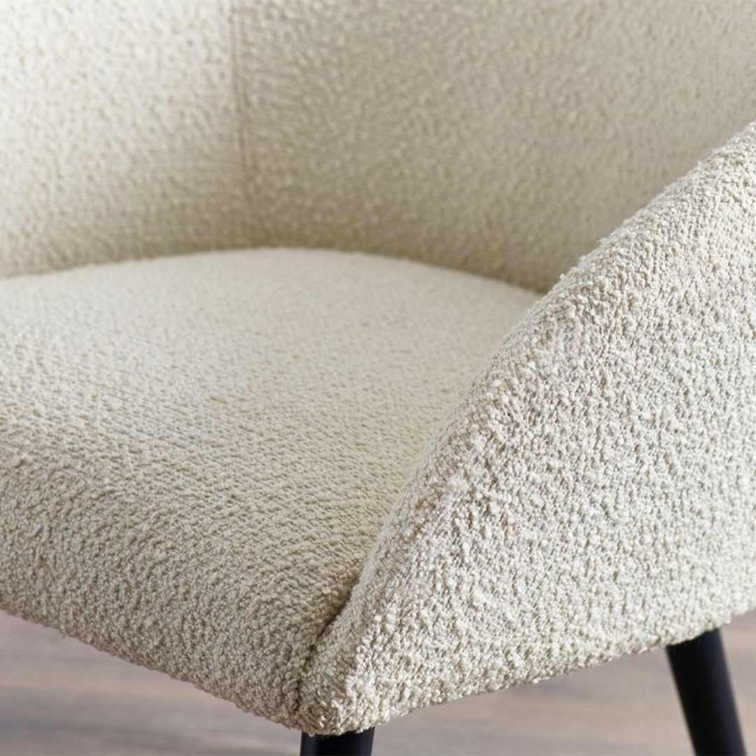 Julian Bowen Gigi Ivory and Black Boucle Accent Chair - image 2